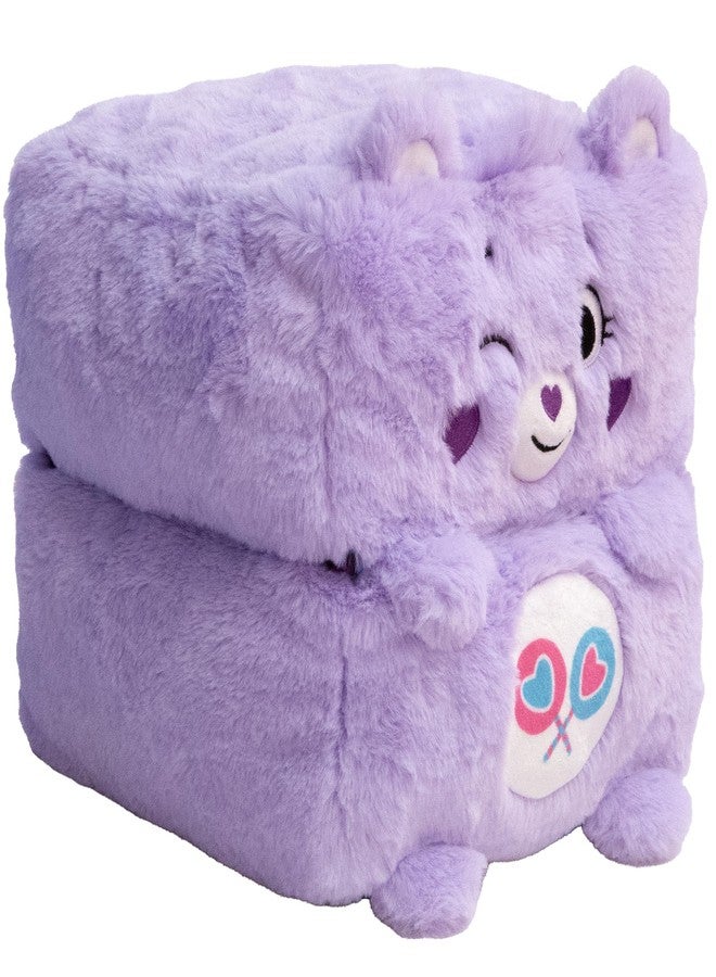 Happy Nappers: Care Bears 10" Pop N' Play Cube - Share Bear - Mushmillow Character Unfolds Into A Plush Pillow, Multi-Use, Chair-Footrest, Kids Toy - Image 5