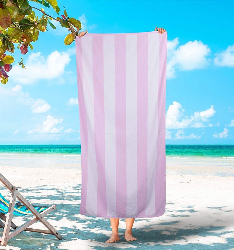 AMZ Large Beach Pool Towel 30x60 Oversized Cabana Stripe Hotel QualityLuxuriously Soft Absorbent Plush Towel - Image 1