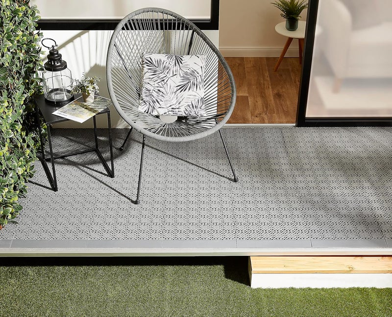 ANDIAMO 202403 Kunststofffliese/Floor 38 x 38 CM Set of 7 Tiles - 1 M ²-Dark Grey - Image 5