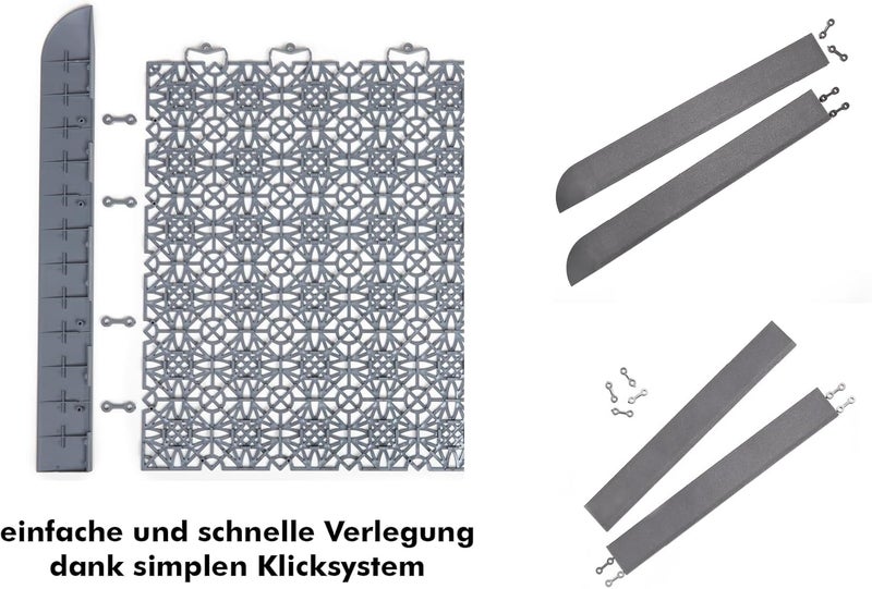 ANDIAMO 202403 Kunststofffliese/Floor 38 x 38 CM Set of 7 Tiles - 1 M ²-Dark Grey - Image 4