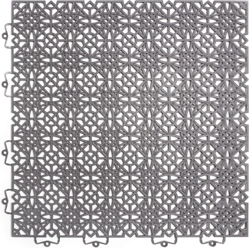 ANDIAMO 202403 Kunststofffliese/Floor 38 x 38 CM Set of 7 Tiles - 1 M ²-Dark Grey - Image 1
