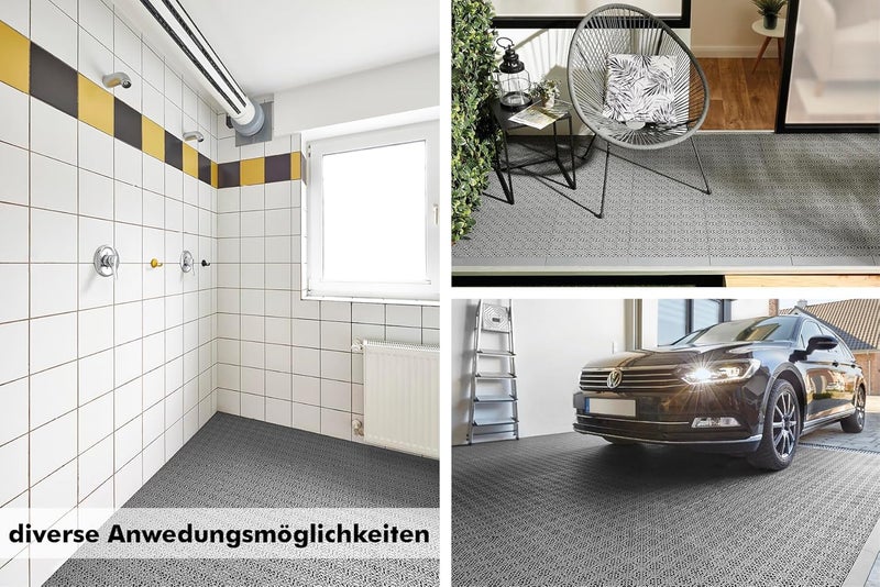 ANDIAMO 202403 Kunststofffliese/Floor 38 x 38 CM Set of 7 Tiles - 1 M ²-Dark Grey - Image 3