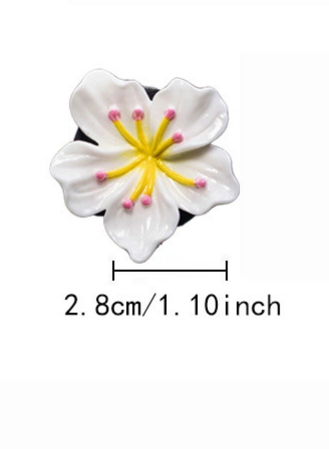 HALAMODO 5 Pcs Cute Car Air Freshener Vent Clips Flower Air Vent Clips for Fresheners Car Accessories Aesthetic Interior Decor for Women Peach Blossom - Image 3
