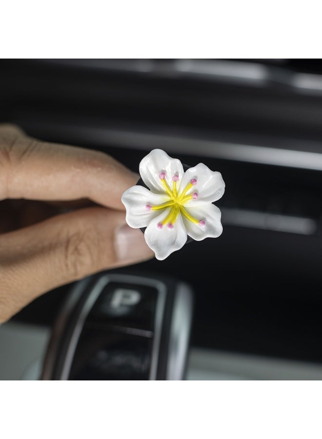 HALAMODO 5 Pcs Cute Car Air Freshener Vent Clips Flower Air Vent Clips for Fresheners Car Accessories Aesthetic Interior Decor for Women Peach Blossom - Image 2