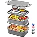 DaCool Adults Lunchbox Bento Box - 74 OZ All-in-One Stackable Lunch Box for Adults Men Women Teens Leakproof Bento - Image 2