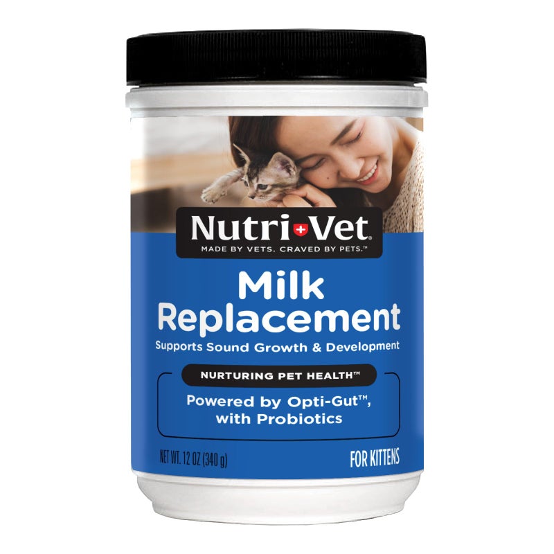 nutri vet Nutri-Vet Milk Replacer For Kittens, Powdered Milk, Kitten Essentials, Cat Care, Veterinarian Recommended Cat Essentials, Whelping Supplies, Nursing Supplies, 12oz - Image 1