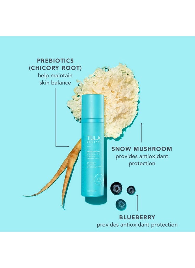 TULA - Ula Skin Care Get Toned Proglycolic 10% Ph Resurfacing Toner ; Face Toner To Gently Exfoliate And Hydrate Skin With Proprietary Blend Of Probiotics And Glycolic Acid ; 2.7 Oz. - Image 1