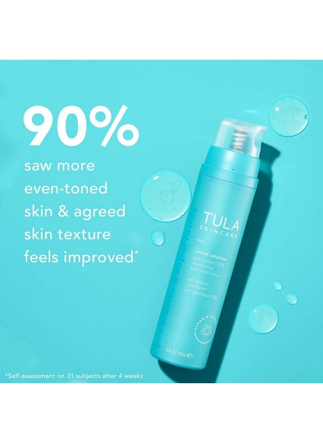 TULA - Ula Skin Care Get Toned Proglycolic 10% Ph Resurfacing Toner ; Face Toner To Gently Exfoliate And Hydrate Skin With Proprietary Blend Of Probiotics And Glycolic Acid ; 2.7 Oz. - Image 1