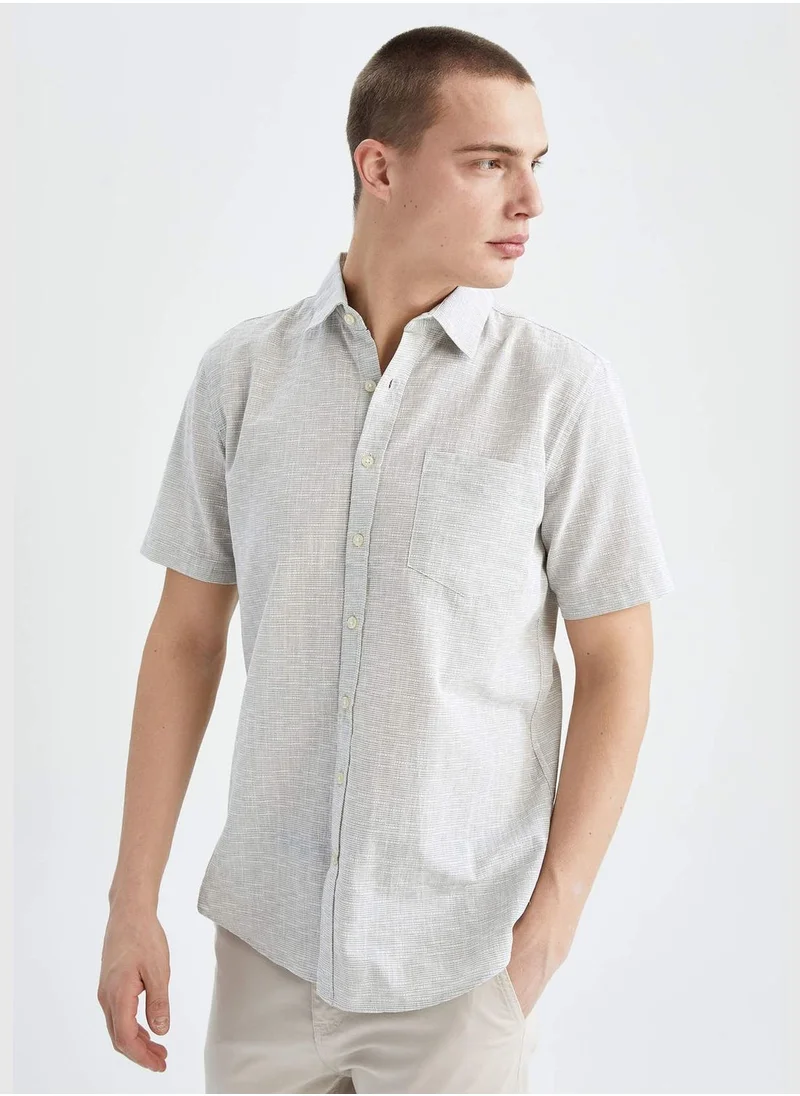 ديفاكتو Patterned Short Sleeve Shirt