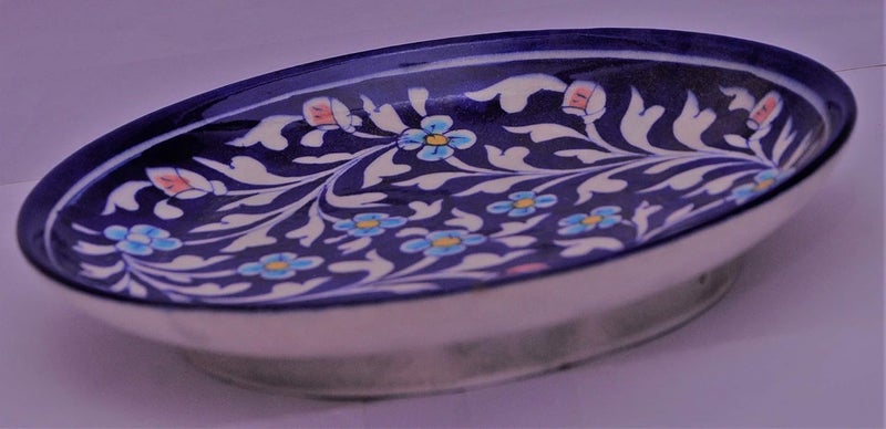 CRAFT PARK Blue Pottery Ceramic Wall Hanging Decorative Handmade 8 Inch Round Plate CPDP9 - Image 3