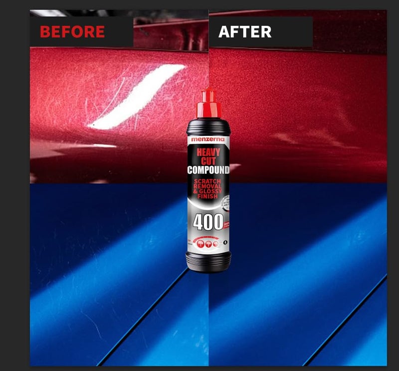 menzerna Heavy Cut Compound 400" Car Polish I Heavy Cut, Medium Cut & Finish I Buffing & Polishing Compound for Scratch Repair I for Scratches, Swirls & Holograms I High Abrasion, Silicone Free I 8oz - Image 4
