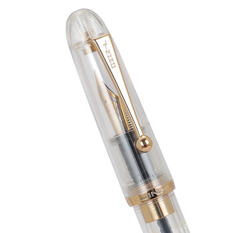Lanxivi Jinhao 9016 Fountain Pen Fine Point, Dadao Series Clear Acrylic Heartbeat Nib with Large Converter for Writing, Signature and Calligraphy - Image 4