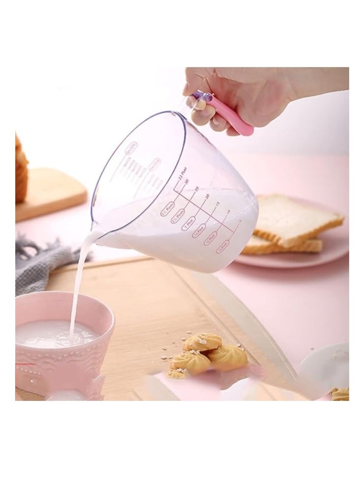 Generic - 3pcs Clear Plastic Measuring Bowls Set 200ml/400ml/900ml, Easy to Read Measurements, Precise Cooking - Image 1