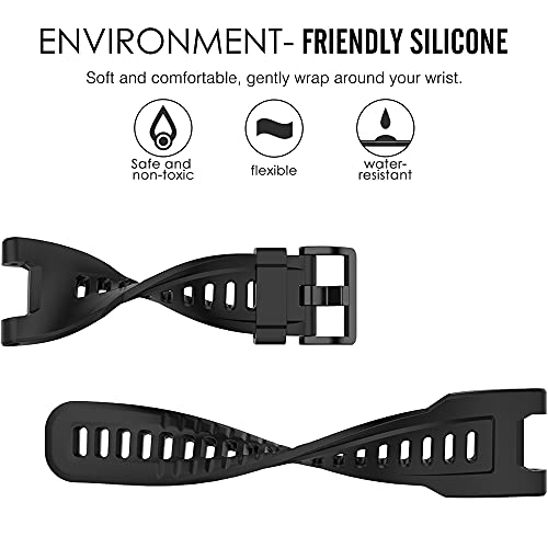 QGHXO Band for Amazfit T-Rex, Soft Silicone Replacement Band for Amazfit T-Rex/T-Rex Pro Smartwatch (No Tracker, Replacement Bands Only) - Image 4