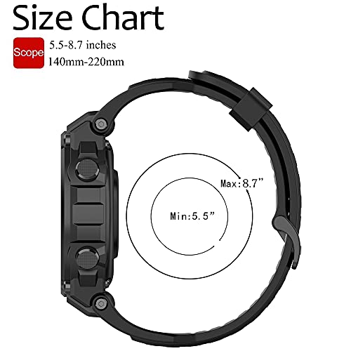 QGHXO Band for Amazfit T-Rex, Soft Silicone Replacement Band for Amazfit T-Rex/T-Rex Pro Smartwatch (No Tracker, Replacement Bands Only) - Image 5