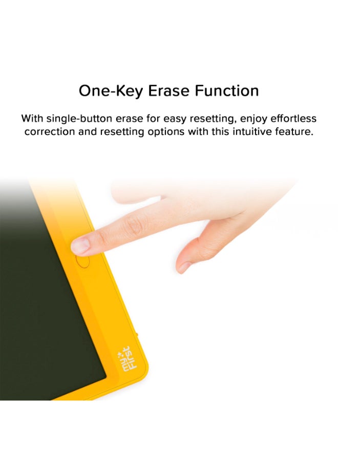 myFirst Sketch 3 | LCD Writing Tablet for Kids, 10" Size Drawing Doodle Board, Zero Delay, One-Key Erase Function, Lock Switch, Pressure Sensitive, Pen-on-Paper Experience, 1yr Battery Life - Yellow - Image 4