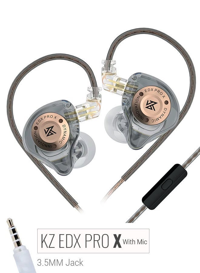 KZ EDX Pro X Wired Earphones HiFi Stereo Bass In Ear Gaming Headphones Noise Isolating Sport Earbuds with Microphone - Image 1