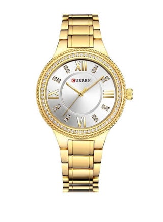 9004 Luxury Quartz Movement Round Dial Stainless Steel Strap Waterproof Women Wristwatch - Gold - pzsku/ZB6786C83F3ED518A83EDZ/45/_/1672682631/c3243327-c5f7-4d2d-9da6-d1875729b750