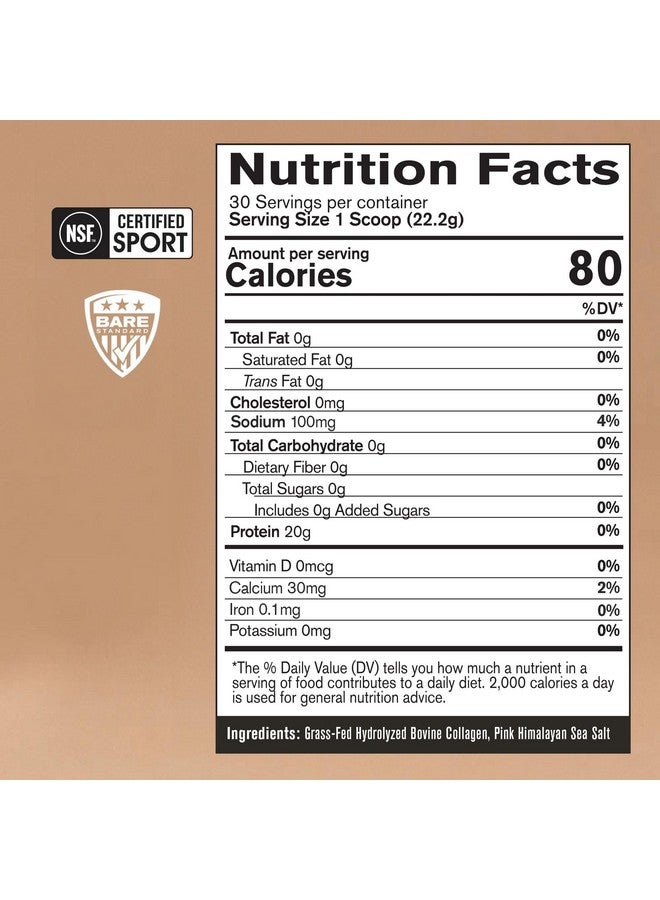 BARE PERFORMANCE NUTRITION, BPN Collagen Protein, Grass-Fed Bovine Collagen Peptides, Unflavored - Image 2