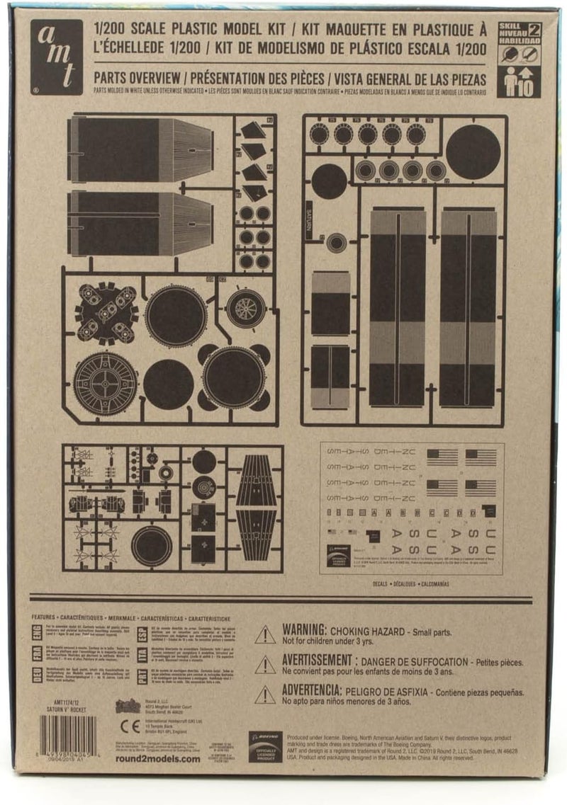 AMT Saturn V Rocket 1200 Scale Model Kit - Image 3
