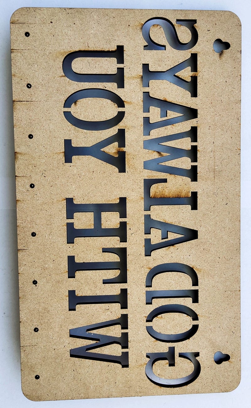 My Dream Carts God Always with You Key Holder for Wall Stylish, Wooden Key Hanger, Key Stand, Keychain Hanger, Key Chain Holders for Home, Wood Wall Mounted, Designer Motivational Quotes Key Holders - Image 4