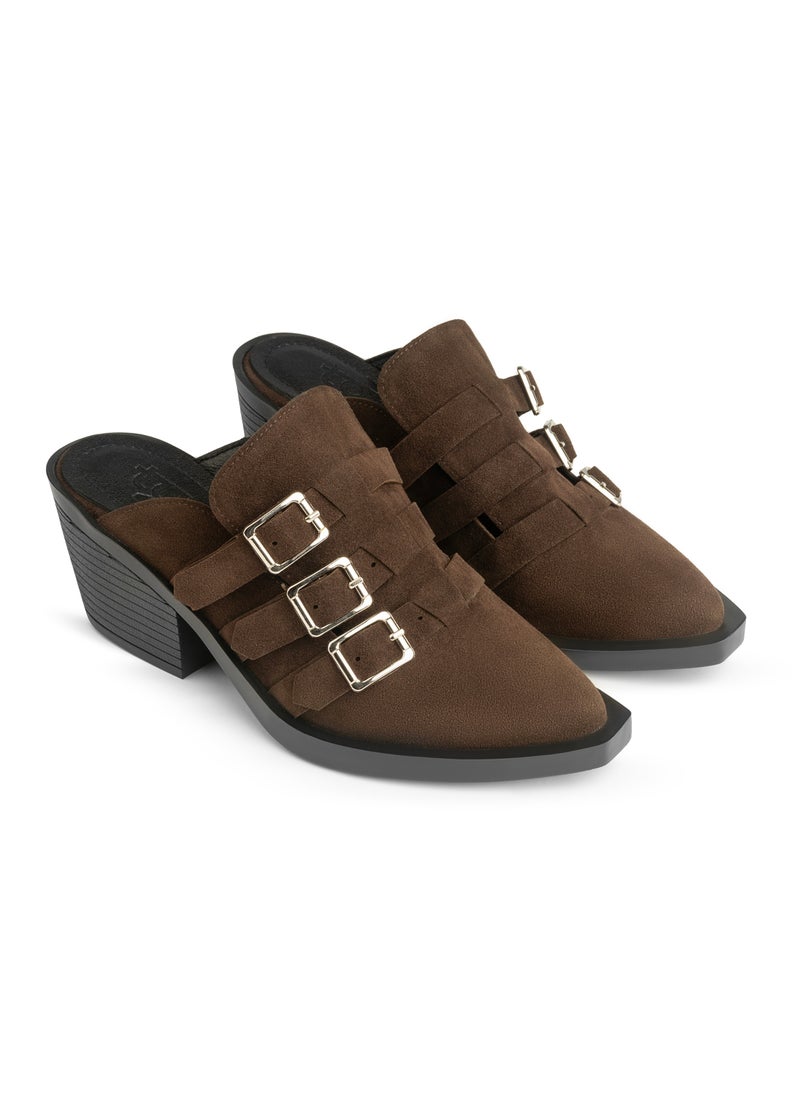 TGS Triple Buckle Heel Mules  - Image 2