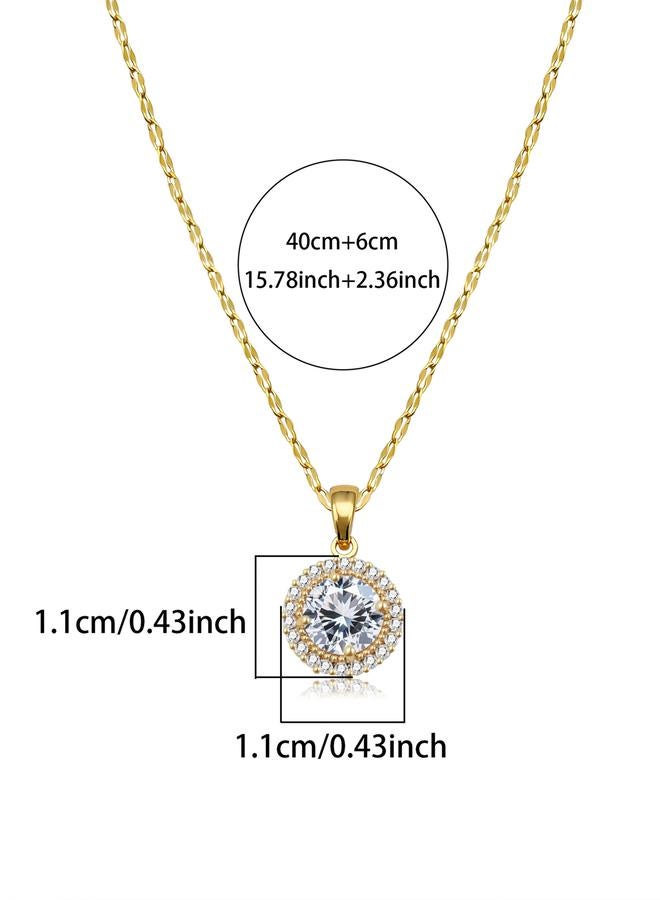 Take Two Circle Embellished Drop Necklace - Image 4