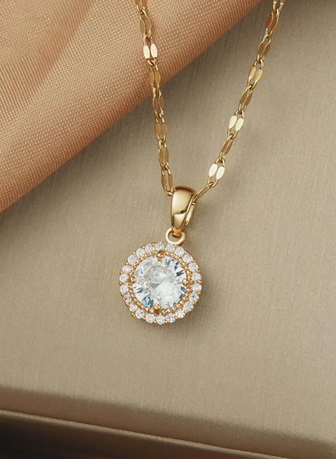 Take Two Take Two Circle Embellished Drop Necklace