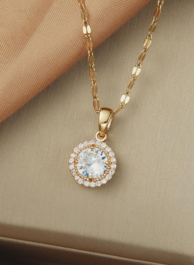 Take Two Circle Embellished Drop Necklace - Image 1