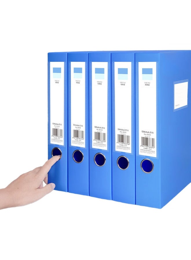 Simaa 1 Pack 20Mm A4 Plastic Pp File Box Document Box Storage Box For Vouchers And Financial Records Office Supplies 20171 Blue - Image 3