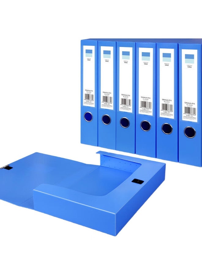 Simaa 1 Pack 20Mm A4 Plastic Pp File Box Document Box Storage Box For Vouchers And Financial Records Office Supplies 20171 Blue - Image 1