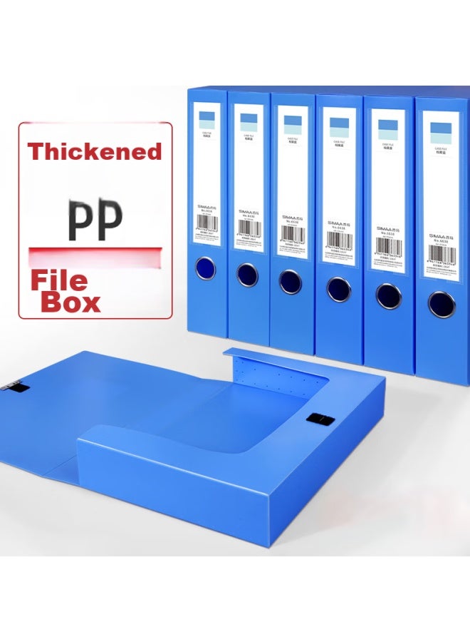 Simaa 1 Pack 20mm A4 Plastic Pp File Box Doent Box Storage Box For Vouchers And Financial Records Office Supplies 20171 Blue - Image 4