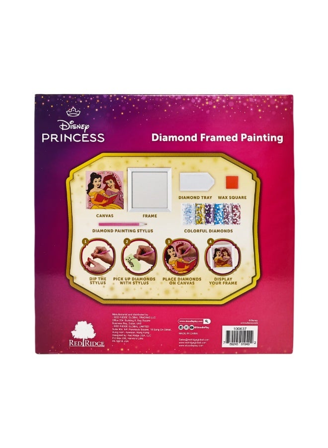 Disney Princess Diamond Framed Painting Kit - Cinderella & Snow White DIY Crystal Art Set with Frame - Creative & Fun Craft Activity for Kids Ages 6+ - Image 2