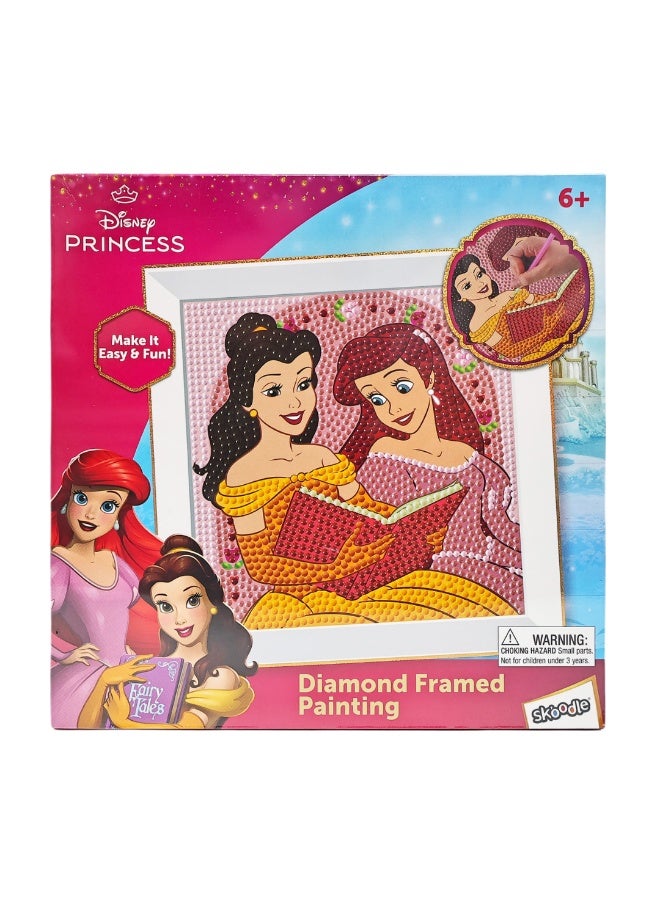 Disney Princess Diamond Framed Painting Kit - Cinderella & Snow White DIY Crystal Art Set with Frame - Creative & Fun Craft Activity for Kids Ages 6+ - Image 3