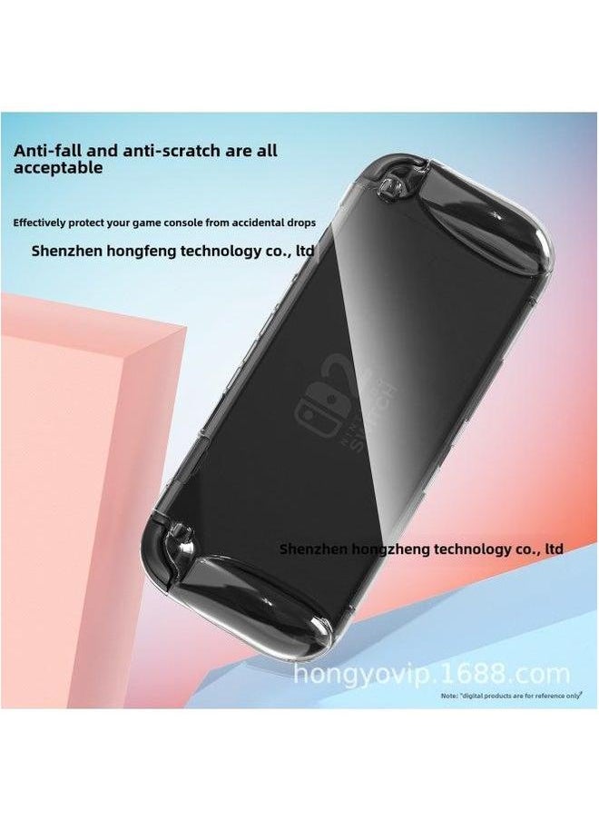 Generic Nintendo Switch2 Protective Case Anti-drop Game Machine Transparent All-inclusive Case-Model:Transparent Powder-switch2  - Image 3