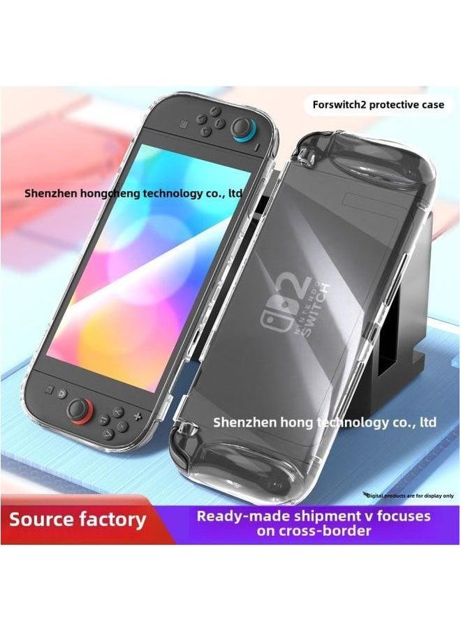 Generic Nintendo Switch2 Protective Case Anti-drop Game Machine Transparent All-inclusive Case-Model:Transparent Powder-switch2  - Image 2