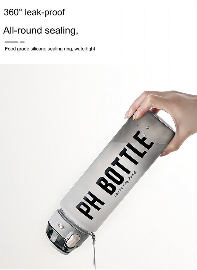Generic - Large-Capacity Sports Water Bottle, Leak-Proof Tritan BPA-Free, Gradient Pop-up Straw Cup, Large-Capacity Space Sports Water Bottle, Outdoor Convenient Water Bottle With Scale - Image 1