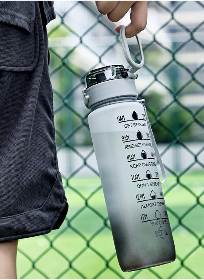 Generic - Large-Capacity Sports Water Bottle, Leak-Proof Tritan BPA-Free, Gradient Pop-up Straw Cup, Large-Capacity Space Sports Water Bottle, Outdoor Convenient Water Bottle With Scale - Image 1