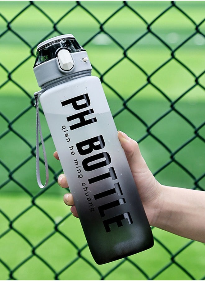 Generic - Large-Capacity Sports Water Bottle, Leak-Proof Tritan BPA-Free, Gradient Pop-up Straw Cup, Large-Capacity Space Sports Water Bottle, Outdoor Convenient Water Bottle With Scale - Image 1