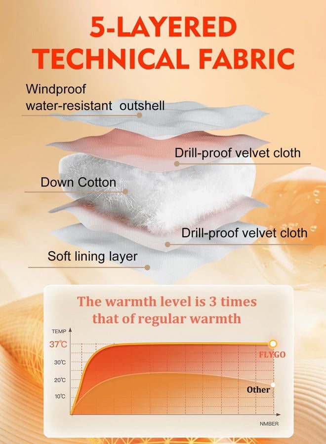 Flygo Mens Puffer Vest Winter Padded Vests Lightweight Stand Collar Sleeveless Jacket Outerwear, Blue, L - Image 4