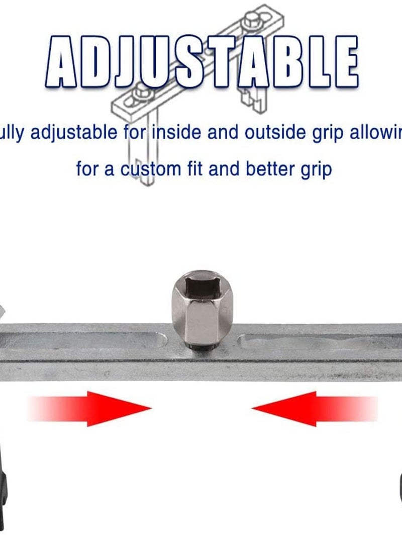 Fuel Pump Removal Tool, Universal Adjustable Fuel Pump Lock Ring Tool, 3/8 to 1/2 Wrench for Fuel Tank Lid Cover Removal, Convenient Fuel Pump Lid Tank Cover Wrench - Image 2