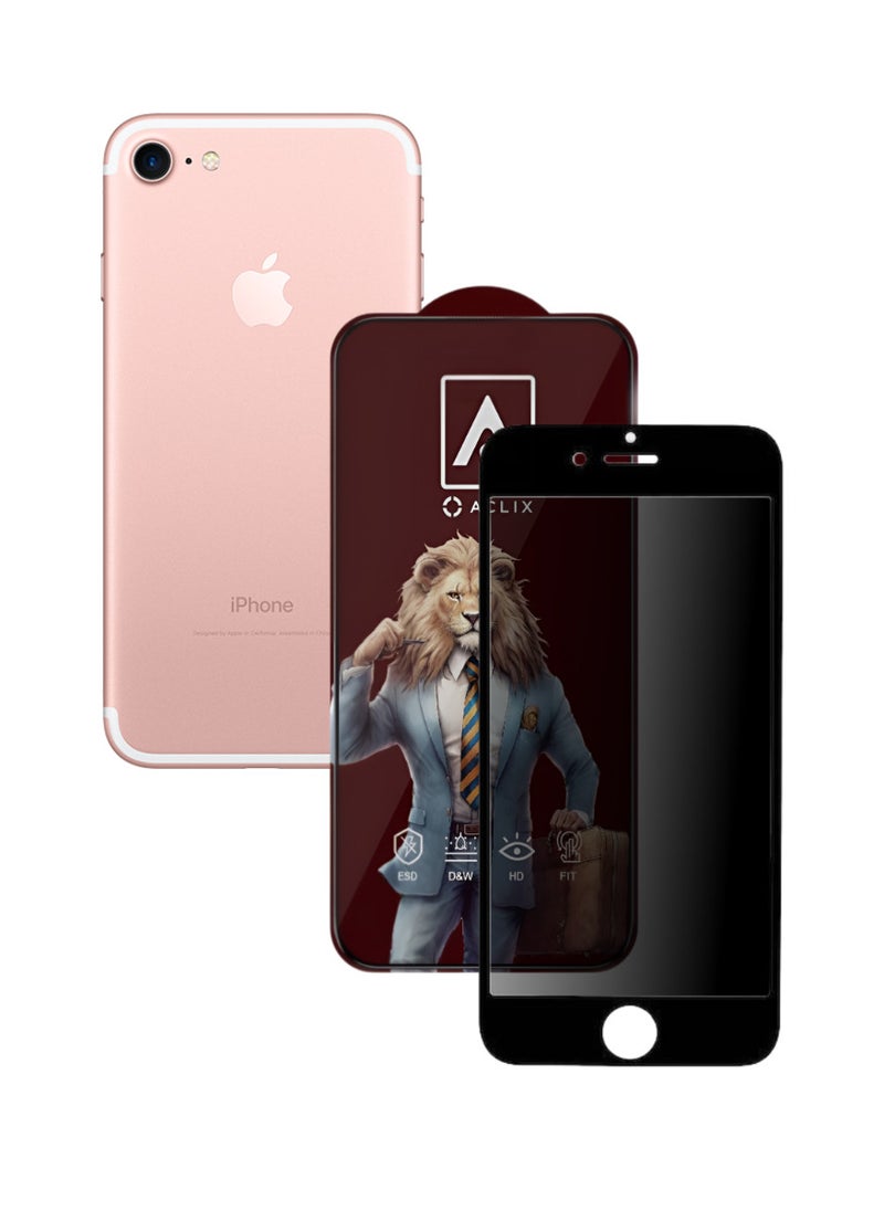 ACLIX Antistatic ESD Dustof Premium Quality High Definition Anti-Spy Privacy Tempered Glass Screen tector Designed For  iPhone 7 - Image 1