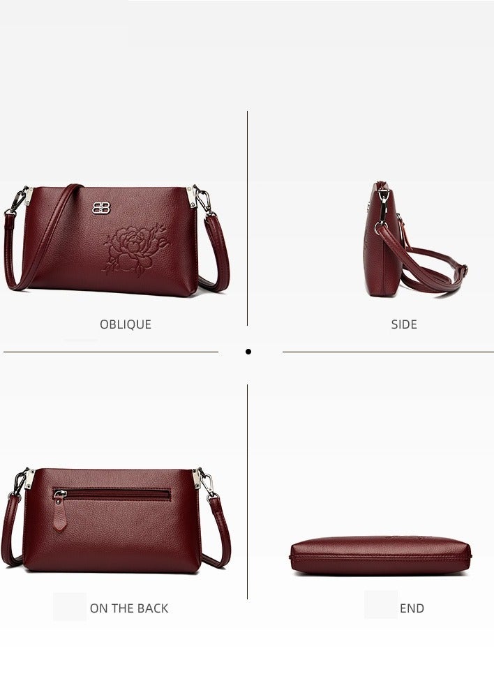 Women's PU Leather Crossbody Wristlet Purse,Elegant Envelope Clutch Wallet & Small Crossbody Bag with Detachable Straps for Evening & Special Occasion - Image 4