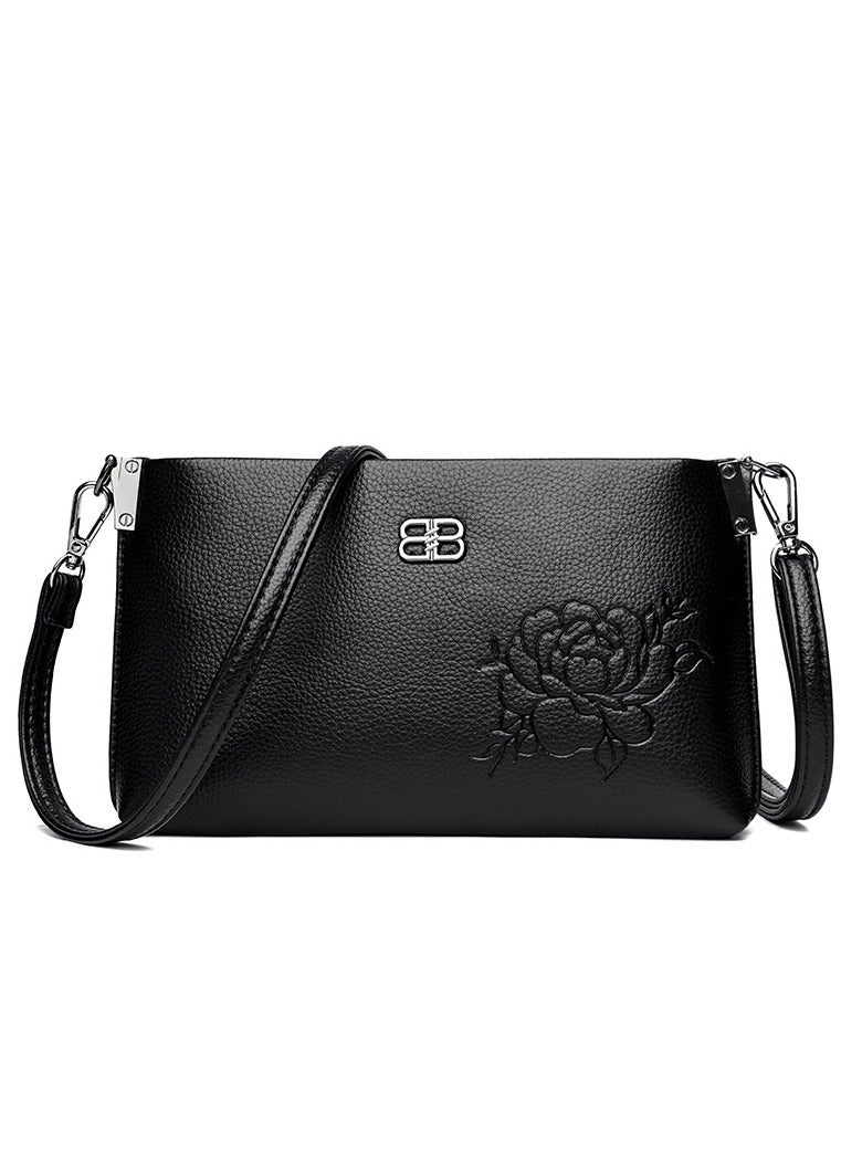 Women's PU Leather Crossbody Wristlet Purse,Elegant Envelope Clutch Wallet & Small Crossbody Bag with Detachable Straps for Evening & Special Occasion - Image 1