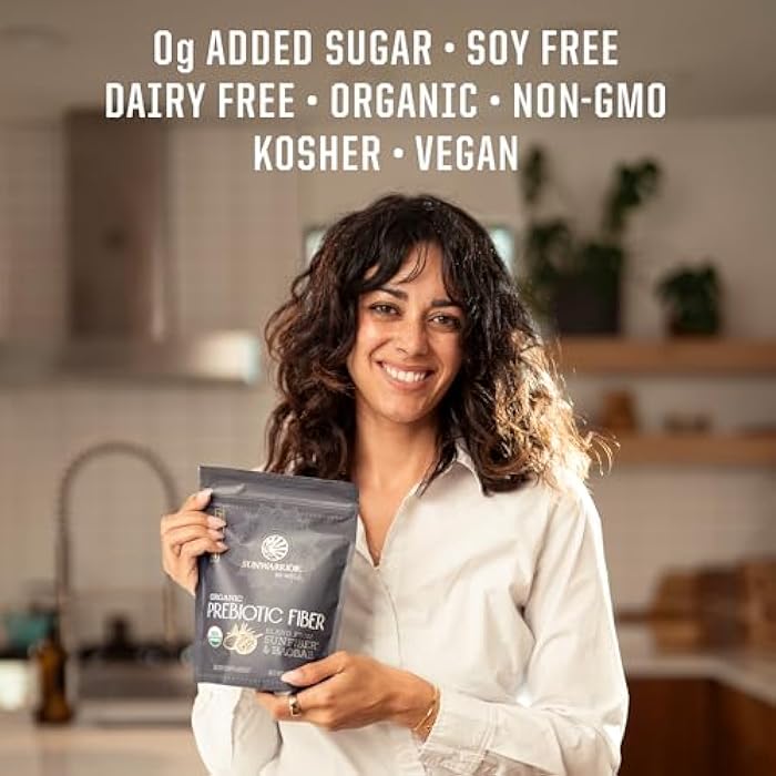 Sunwarrior Fiber Supplement Prebiotic Organic | Vegan Fiber Supplement Plant-Powered Gut Health Booster with Pure Ingredients for Digestive Harmony | Vegan & Non-GMO | 8oz Pouch (30 SRV) Be Well by Sunwarrior - Image 5