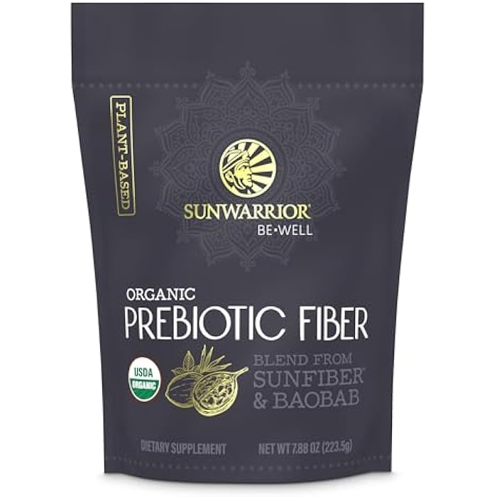 Sunwarrior Fiber Supplement Prebiotic Organic | Vegan Fiber Supplement Plant-Powered Gut Health Booster with Pure Ingredients for Digestive Harmony | Vegan & Non-GMO | 8oz Pouch (30 SRV) Be Well by Sunwarrior - Image 1