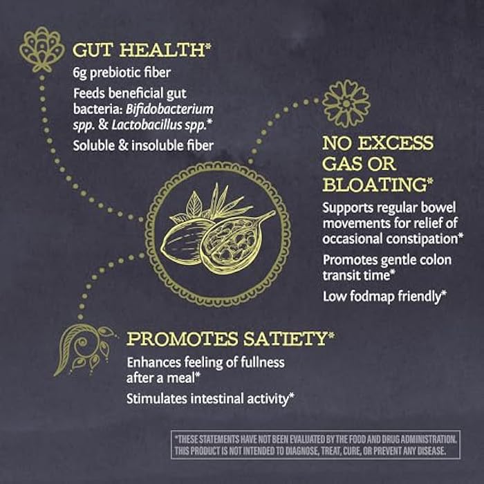 Sunwarrior Fiber Supplement Prebiotic Organic | Vegan Fiber Supplement Plant-Powered Gut Health Booster with Pure Ingredients for Digestive Harmony | Vegan & Non-GMO | 8oz Pouch (30 SRV) Be Well by Sunwarrior - Image 4