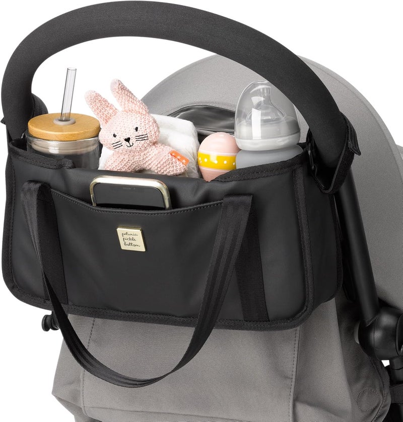 Petunia Pickle Bottom Wander Stroller Caddy Perfect for Organization Multiple Carry Positions Fits Most Strollers Black - Image 3