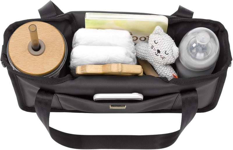 Petunia Pickle Bottom Wander Stroller Caddy Perfect for Organization Multiple Carry Positions Fits Most Strollers Black - Image 5