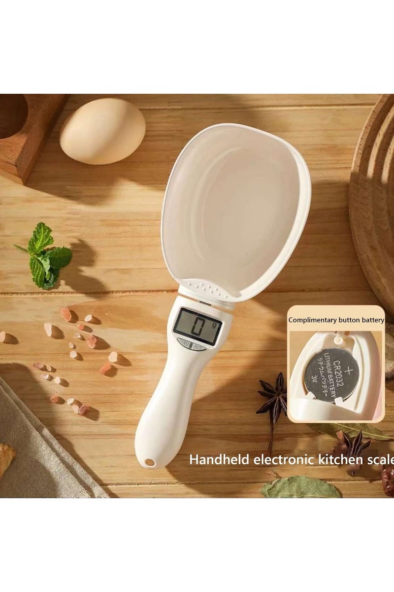 CMGTYYD Digital Measuring Spoon,Adjustable Electronic Measuring Spoon,Gram Measuring Spoons Electronic Scale with Measuring Spoons,Compact Spoon Scale for Accurate Home Kitchen MeasurementMaximum 250ml(White) - Image 2